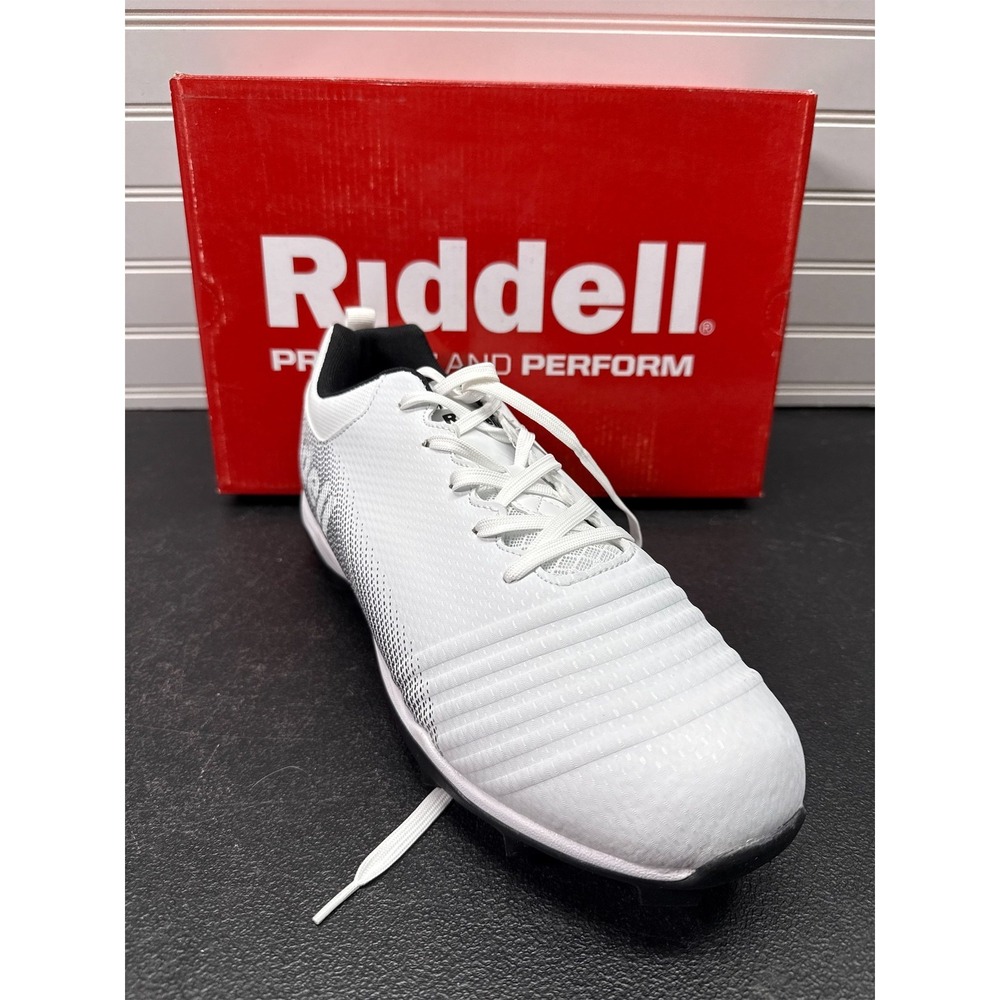 Riddell Men's Edge Low Training Shoes - White/Black, 10.5